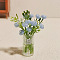 Resin Bouquet Vase, Micro Landscape Home Dollhouse Accessories, Pretending Prop Decorations, Light Sky Blue, 20x80mm