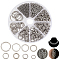 ARRICRAFT 1212pcs 8 Styles 304 Stainless Steel Jump Rings, Open Jump Rings, Ring, Stainless Steel Color, 4~20x0.5~2mm