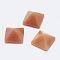 Natural Red Aventurine Cabochons, Pyramid, 20x20x12~13mm, Diagonal Length: 26mm