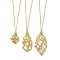 3Pcs 3 Styles 304 Stainless Steel Macrame Pouch Necklace Makings, Rope Chains, Golden, 17.56~29.02 inch(44.6~73.7cm), 1pc/style