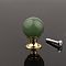 Metal & Natural Green Aventurine Drawer Knobs, Drawer Pulls Handle, Iron Screw, for Home, Cabinet, Cupboard and Dresser, 25mm