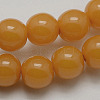 Imitation Amber Resin Round Bead Strands for Buddhist Jewelry Making RESI-E006-03-8mm-2