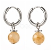 Natural Topaz Jade Beads Earrings for Girl Women Gift EJEW-JE04607-04-2