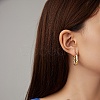 Two Tone 304 Stainless Steel Hoop Earrings for Women ZB8618-2-2