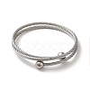 304 Stainless Steel Double Layer Wrap Bangles BJEW-P310-02A-P-2