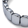 Terahertz Stone Oval Beaded Dominoes Stretch Bracelets for Women Men G-D461-20D-2