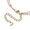 3Pcs 304 Stainless Steel Enamel Link Chains Anklets AJEW-AN00589-5