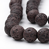 Synthetic Lava Rock Beads Strands X-G-S277-10mm-02-3