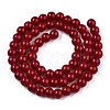 Opaque Solid Color Glass Beads Strands GLAA-T032-P6mm-05-3