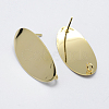 Brass Stud Earring Findings KK-F728-27G-NF-2