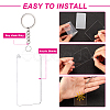 BENECREAT DIY Transparent Acrylic Keychain Clasps Making Kits DIY-BC0001-67-4