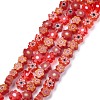 Handmade Millefiori Glass Bead Strands LAMP-J035-6mm-07-1