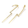 Brass Micro Pave Cubic Zirconia Ear Wrap Crawler Hook Earrings EJEW-O097-04G-01-2