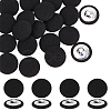 Nbeads 20Pcs Cloth with Aluminum Base Buttons BUTT-NB0001-77D-1