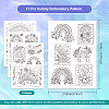 4 Sheets 11.6x8.2 Inch Stick and Stitch Embroidery Patterns DIY-WH0455-018-2