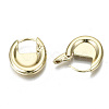 Brass Huggie Hoop Earrings EJEW-N011-41G-NF-3