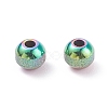 Rainbow Color Ion Plating(IP) Textured 304 Stainless Steel Beads STAS-P306-01D-MC-3