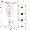 Alloy Enamel Star Pendant Locking Stitch Markers HJEW-AB00115-2