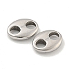 304 Stainless Steel Oval Connector Charms STAS-L278-037P-2