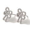 Rack Plating Brass Micro Pave Cubic Zirconia Studs Earrings EJEW-R162-21P-1