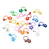 Biyun 17Pcs 17 Colors Soft Rubber Pendant Keychains KEYC-BY0001-03-2