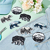 HOBBIESAY 8Pcs 4 Styles Animal Cloth Embroidered Appliques PATC-HY0001-42-4