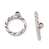 Non-Tarnish 304 Stainless Steel Toggle Clasps STAS-G262-03P-1