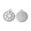 Tarnish Resistant 304 Stainless Steel Pendant Cabochon Setting STAS-C066-03P-1