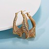 Brass Wire Wrapped Chunky Hoop Earrings for Women JE914A-4