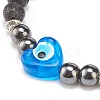 Natural Lava Rock & Synthetic Hematite Stretch Bracelet BJEW-JB08323-01-4