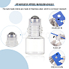 BENECREAT 24Pcs Transparent Glass Roller Ball Bottles with Plastic Cover DIY-BC0006-47-4