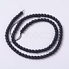 Synthetic Black Stone Beads Strands X-G-C059-4mm-1-2
