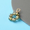 Cubic Zirconia Beads Pendant PALLOY-JF00906-4