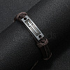 Alloy Rectangle with Cross Link Bracelet BJEW-C037-01B-6