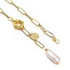 Natural Baroque Pearl Keshi Pearl Lariat Necklaces NJEW-JN03042-8