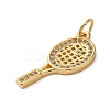 Rack Plating Brass Micro Pave Cubic Zirconia Pendants KK-P279-13G-2