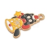 Christmas Kitty Alloy Enamel Pendants ENAM-I060-02A-2