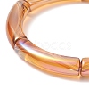 4Pcs 4 Color Acrylic Curved Tube Stretch Bracelets Set for Women BJEW-JB09305-02-5