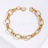 Stainless Steel Oval Link Chain Bracelet KM2112-1-1