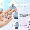 35Pcs 7 Styles Alloy Printed Pendants PALLOY-CJ0002-56-3