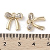 Brass Micro Pave Clear Cubic Zirconia Charms KK-G491-29G-3