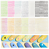 Olycraft 24 Sheets 12 Colors Letter Style Plastic Nail Art Stickers MRMJ-OC0003-21-1