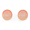 Baking Painted Glass Flat Round Beads DGLA-T003-002-6