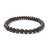 Natural Serpentine & Synthetic Non-magnetic Hematite Beads Energy Stretch Bracelets Set BJEW-JB07142-05-5