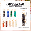 DICOSMETIC 36Pcs 9 Styles Natural & Synthetic Mixed Gemstone Pendants G-DC0001-13-2