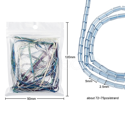 7 Strands 7 Style Electroplate Glass Beads Strands EGLA-YW0001-24-1