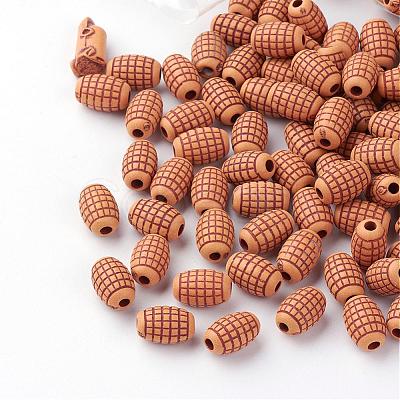 Imitation Wood Acrylic Beads SACR-Q186-18-1