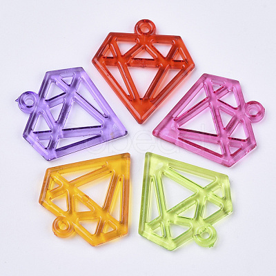 Transparent Acrylic Pendants TACR-T015-074-1