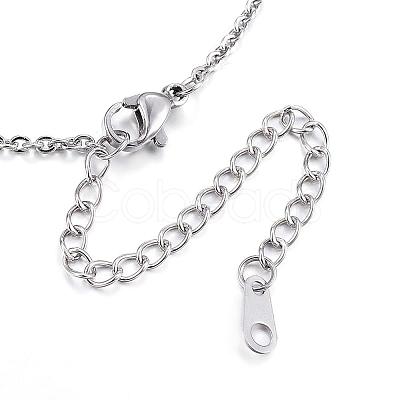 Tarnish Resistant 304 Stainless Steel Necklaces NJEW-E080-13P-1