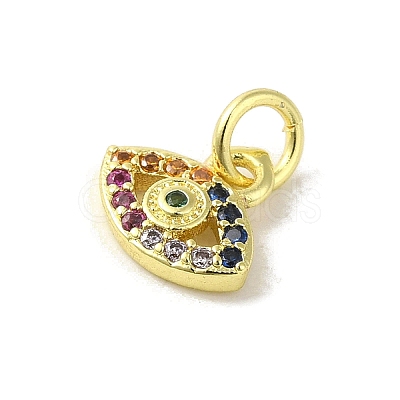 Brass Micro Pave Cubic Zirconia Charms KK-M283-19B-02-1